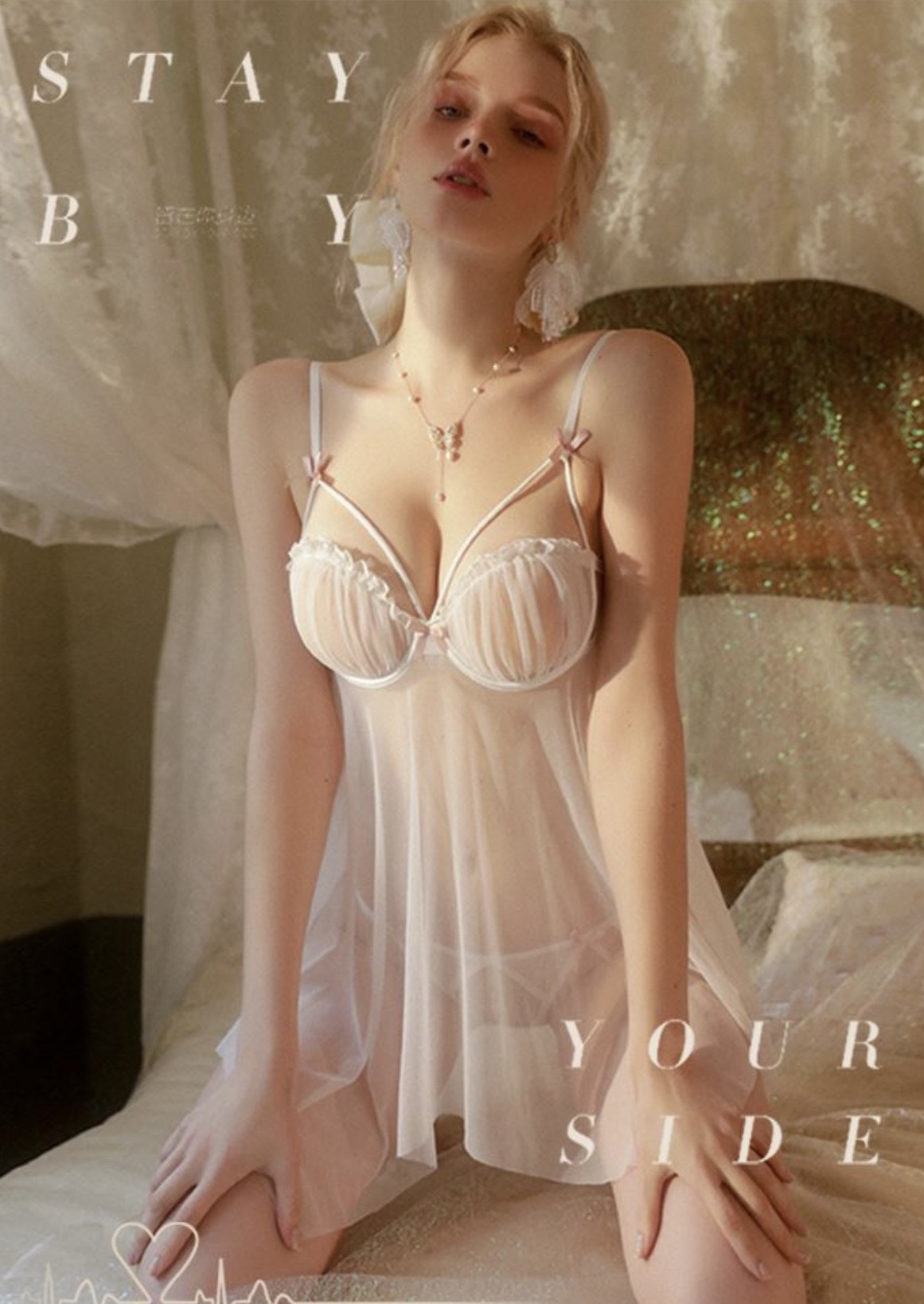Váy Ngủ Bèo Xuyên Thấu - B.Lingerie