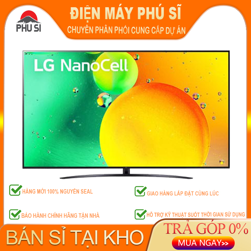 Smart Tivi NanoCell LG 4K 43 inch 43NANO76SQA - Hàng Chính Hãng - Chỉ Giao Hồ Chí Minh