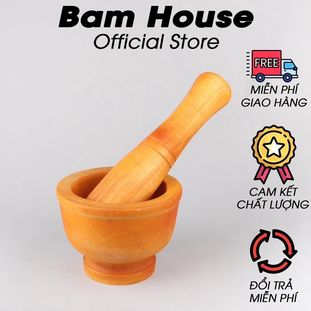 Bộ Chày cối gỗ Bam House loại lớn chất gỗ dày cao cấp CCG01 - Gia dụng bếp