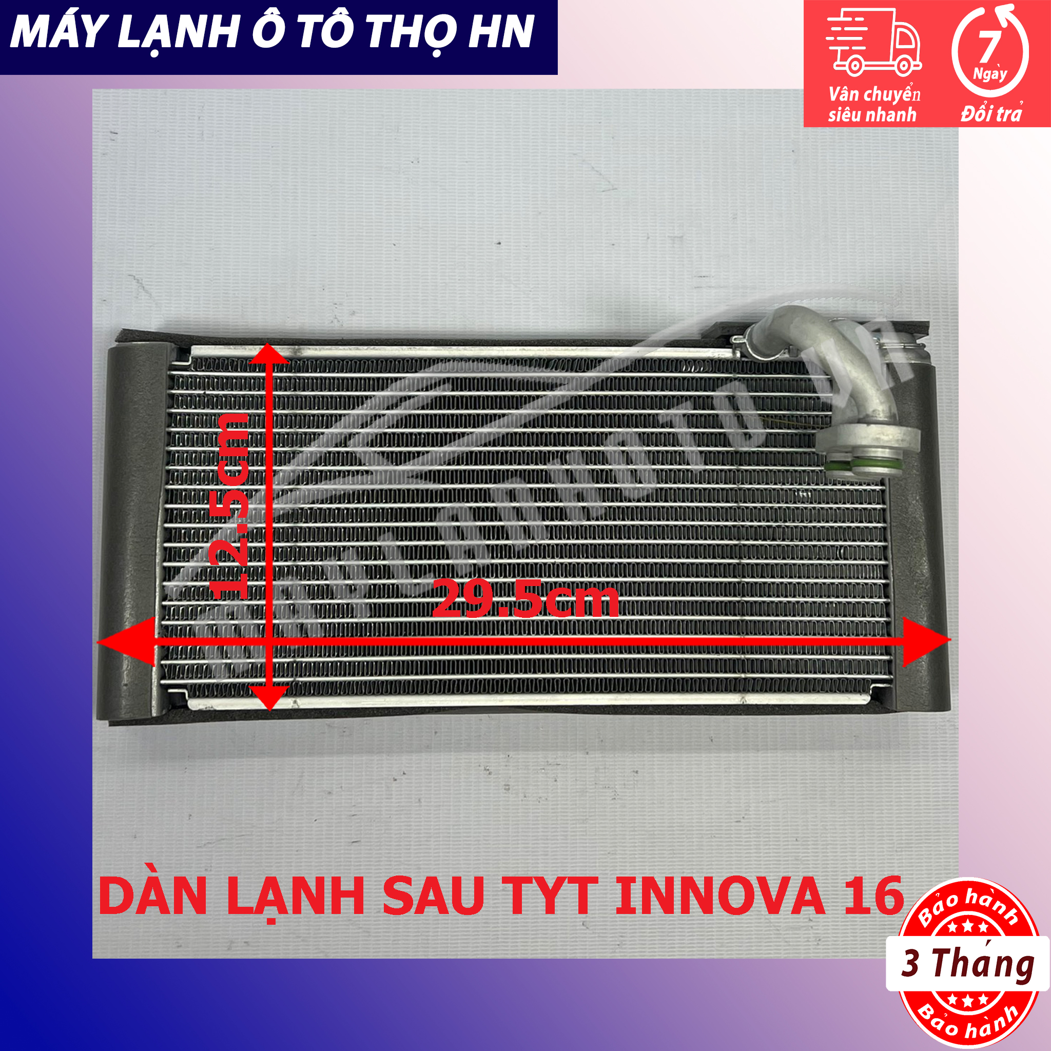 Dàn (giàn) lạnh Toyota Innova - Fortuner 2016 2017 2018 (sau) Hàng Thái Lan/Hàn Quốc 16 17 18