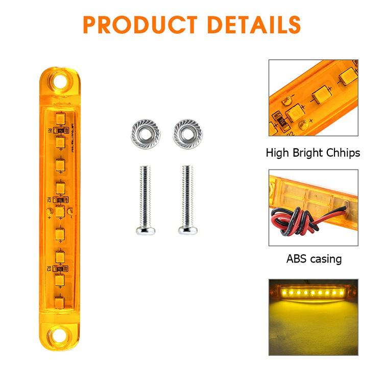1 Đèn LED 24V 9 Bóng Gắn Bên Hông Xe Hơi Xe Tải Chuyên Dụng