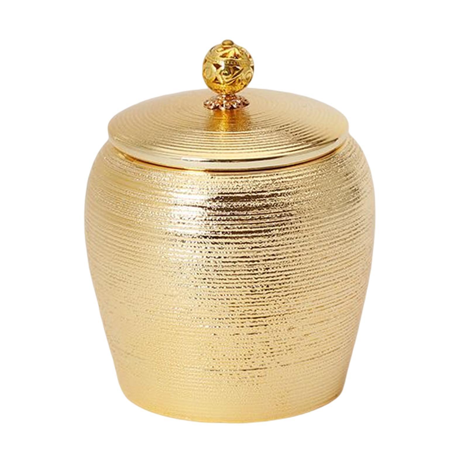 2pcs Sealed Storage Canister Dustproof Porcelain for Office Cabinet