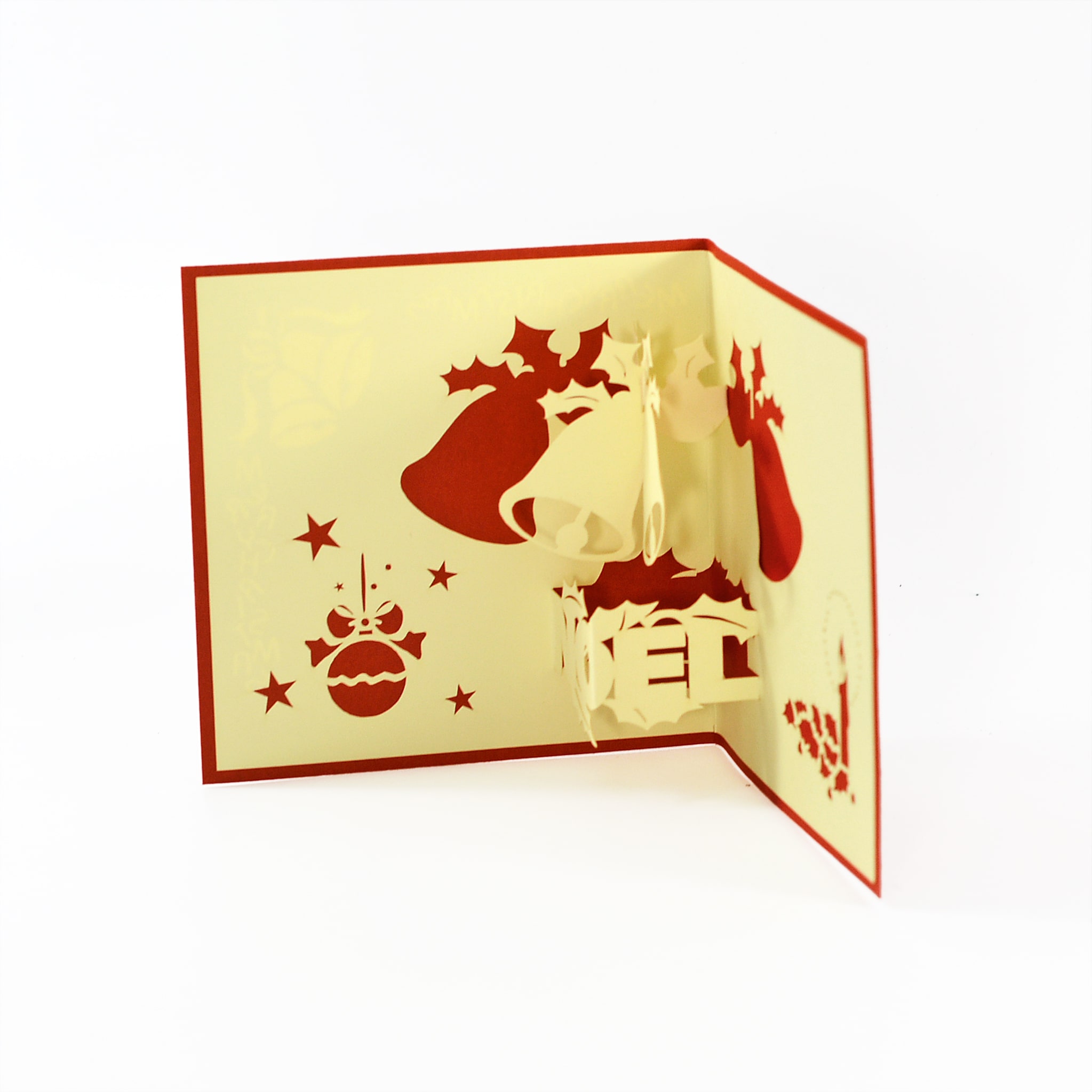 Thiệp nổi 3D handmade Merry Christmas 3D pôp-up card - Giáng sinh vui vẻ size 12x12cm, CN006