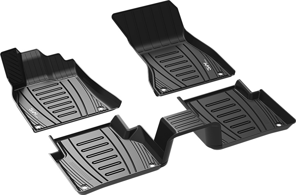Thảm lót sàn xe ô tô Audi Q3 2011 - 2018 Nhãn hiệu Macsim 3W chất liệu nhựa TPE đúc khuôn cao cấp - màu đen