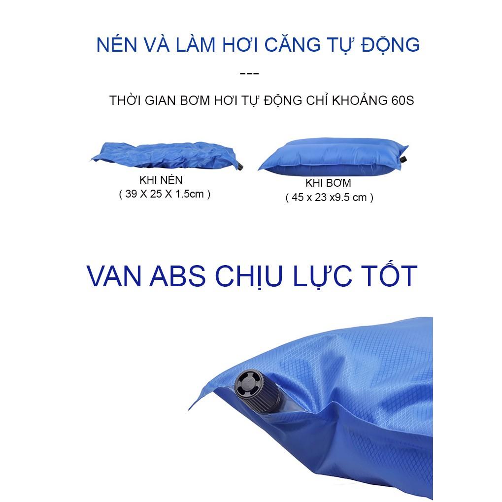 Gối du lịch tự động bơm hơi BB2712- Gối hơi gấp gọn mang đi du lịch, dã ngoại- Family Travel