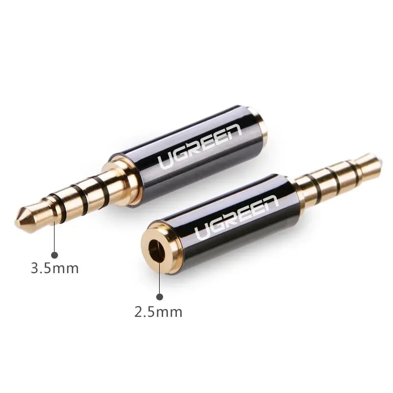 Ugreen 20502 Màu Đen Đầu chuyển âm thanh 3.5mm dương sang 2.5mm âm 20502 Hàng Chính Hãng