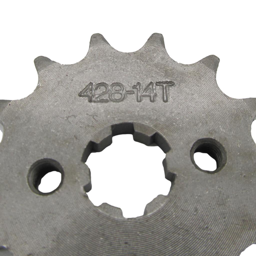 14T 428 Chain/Pitch Front Sprocket Cog Pit/Trail/Dirt bike ATV Quad 17mm