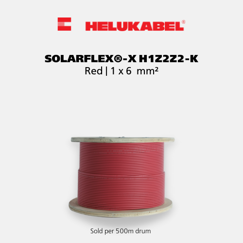 Dây cáp DC HELUKABEL SOLARFLEX-X H1Z2Z2-K | 1 x 6 mm² | Cuộn 500m