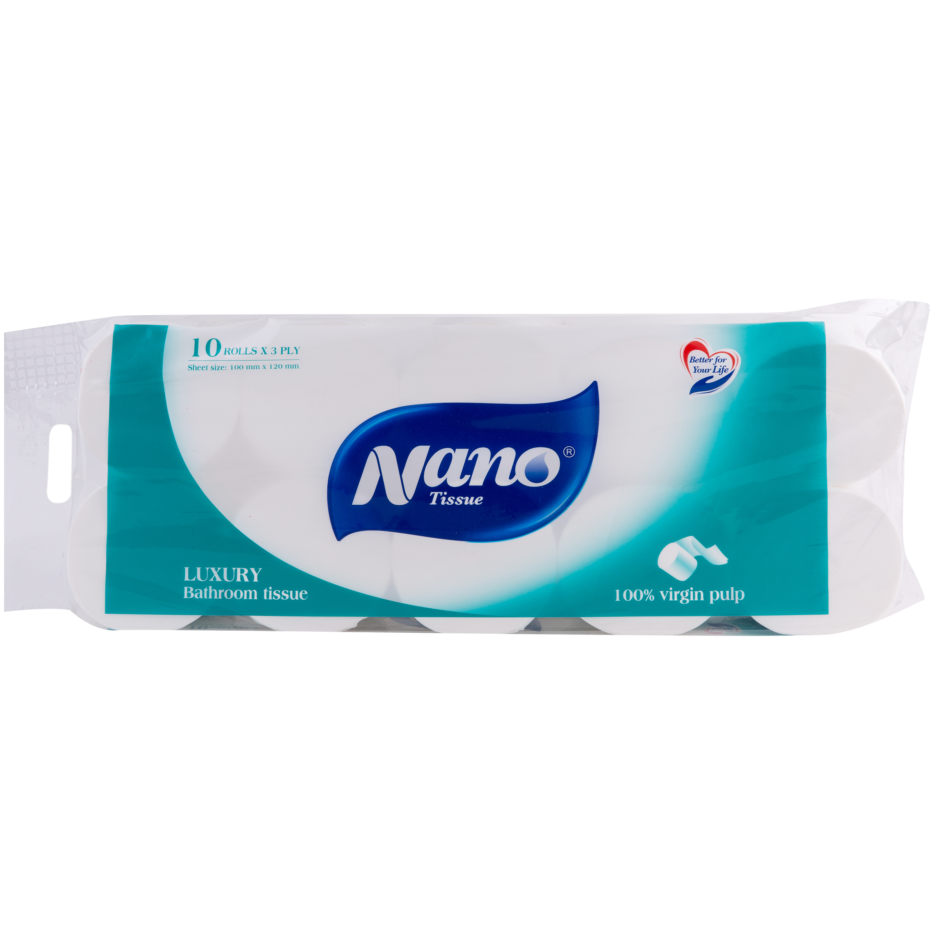 [MUA 1 TẶNG 20 KHĂN] Giấy vệ sinh Luxury không lõi 10 cuộn, thương hiệu Nano, tiết kiệm chi phí cho gia đình-Nano Tissue