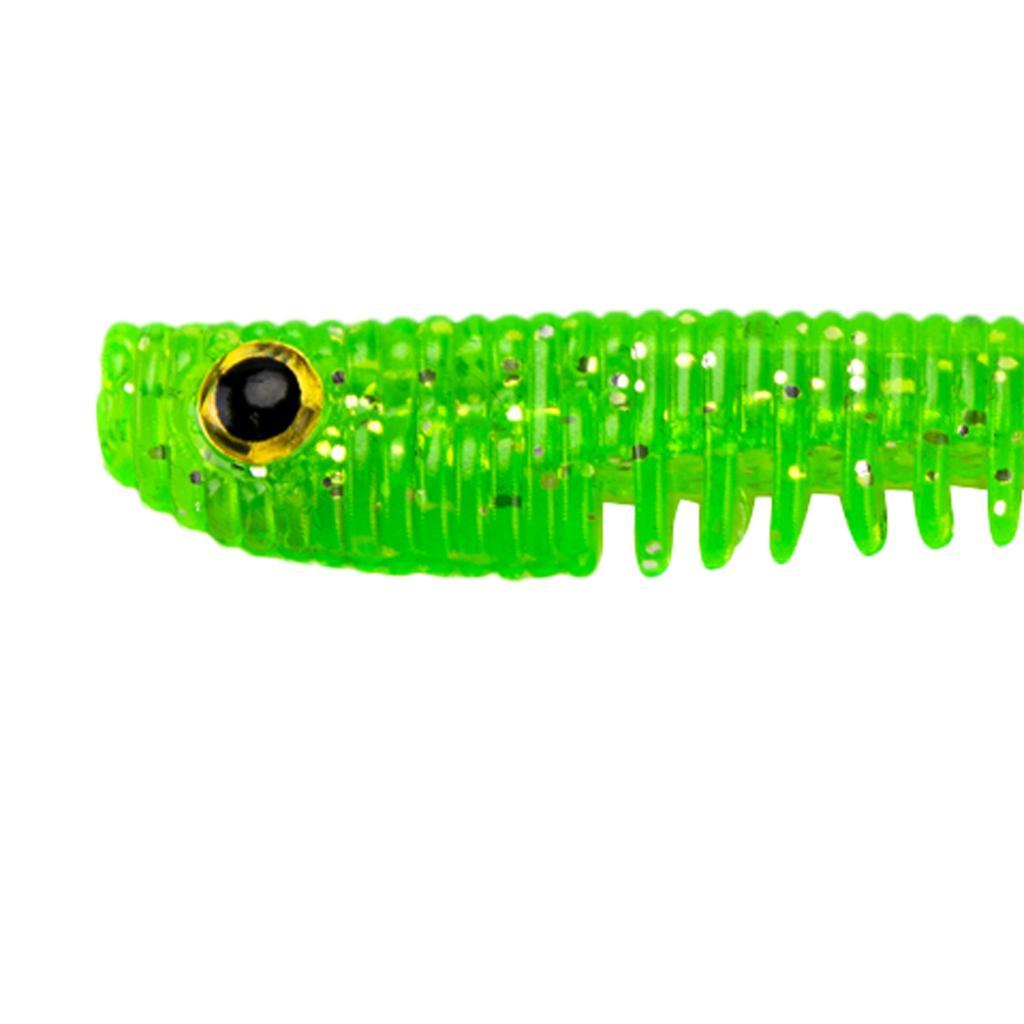 4Pcs Colorful Soft Fishing Lure Artificial Worm Freshawater Saltwater Bait