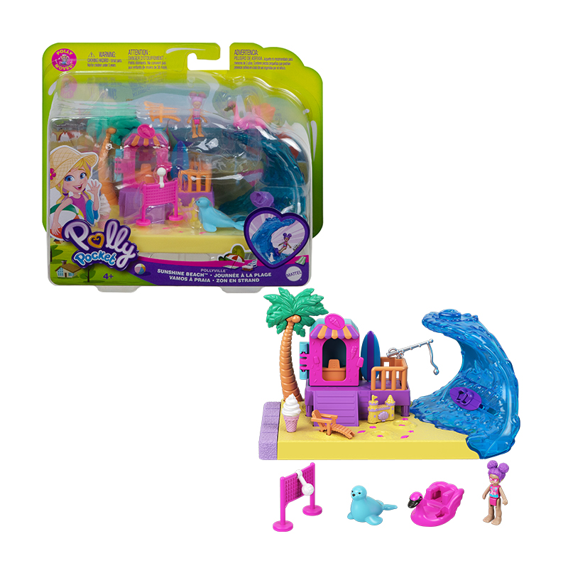 Đồ Chơi POLLY POCKET Bãi Biển Nắng Xanh GTM68/GTM66