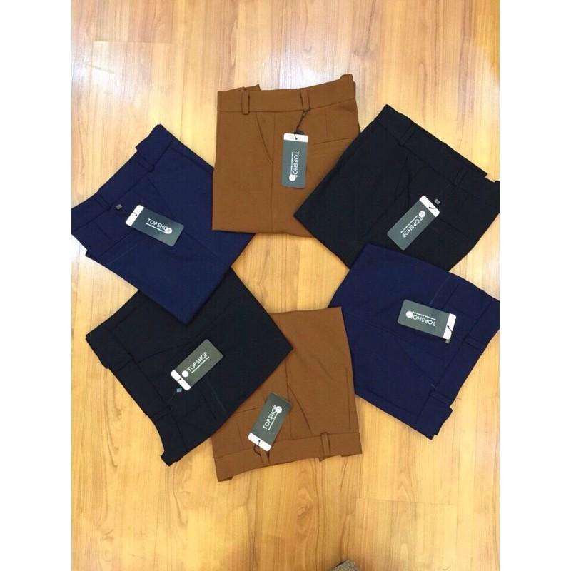 (Ảnh thật shop chụp) Quần baagy nữ TS 3 màu xanh đen nâu chất vitex loại 1 kiểu dáng trẻ trung sành điệu