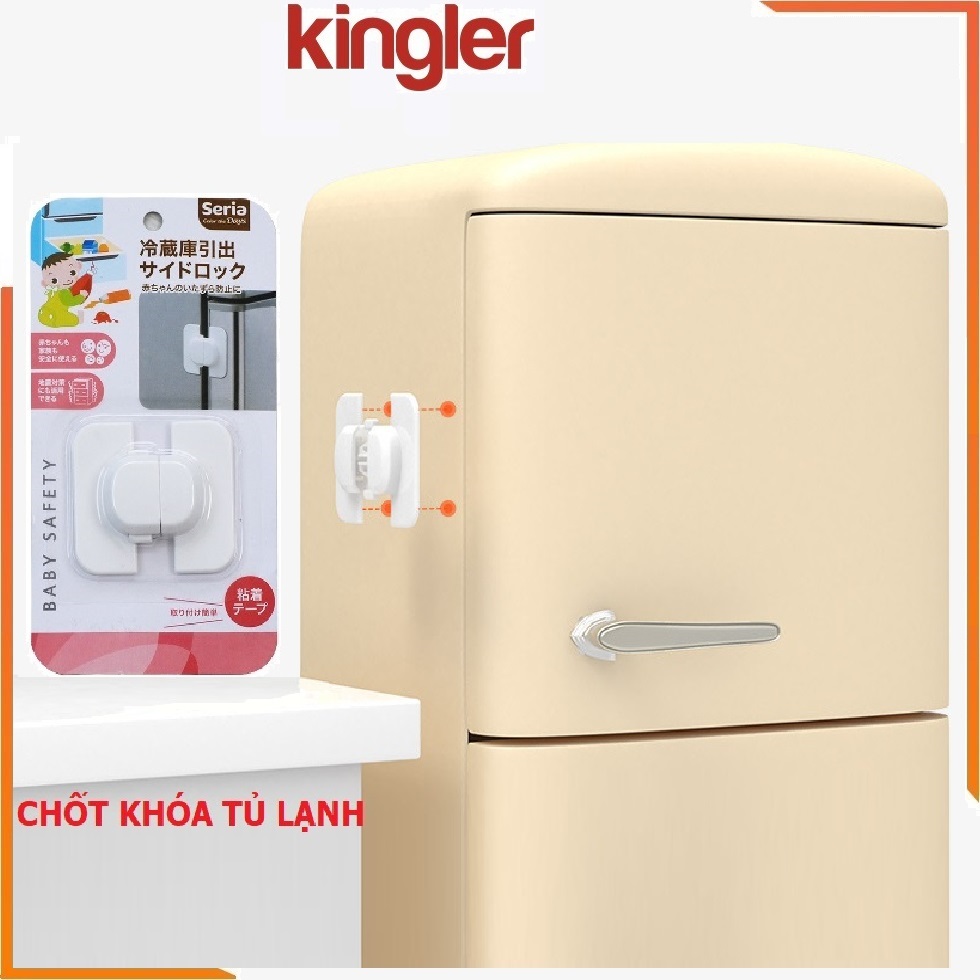 Khóa Cửa Tủ Lạnh An Toàn, Chốt Cánh Tủ Lạnh Giữ An Toàn Cho Bé, Tiện Dụng Trong Gia Đình - Kingler 3106