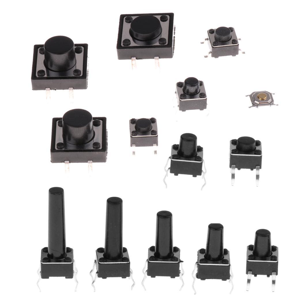 140pcs 14types Momentary Tactile Push Button Switch SMD Assortment Kit Set