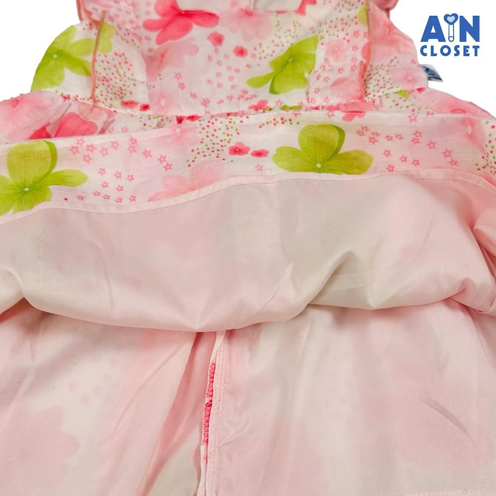 Đầm bé gái họa tiết Hoa Mân Côi Voan Hồng Xanh - AICDBGNG1YMP - AIN Closet