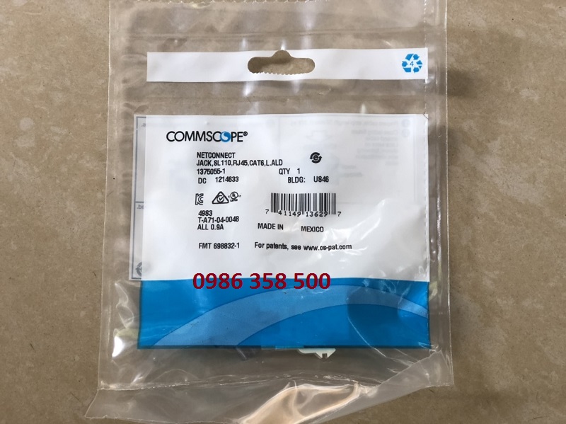 Ổ cắm mạng âm tường CAT6 COMMSCOPE  hàng chính hãng