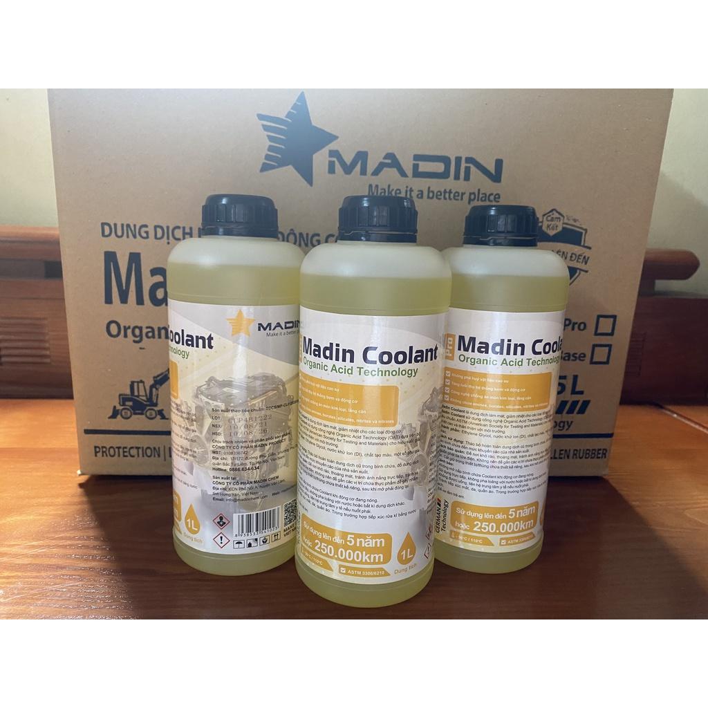 Nước làm mát động cơ ô tô Madin Coolant Pro 1 lít