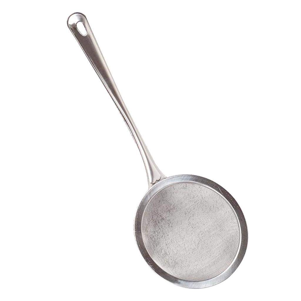Stainless Fine Mesh Oil Skimmer Spoon Food Strainer Sieve Colander 8cm