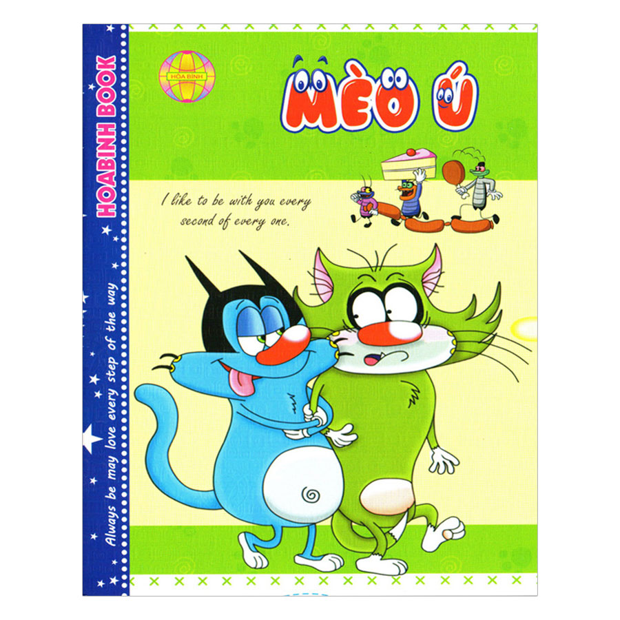 Lốc 10 Quyển Tập Mèo Ú 4 Ô Ly Hòa Bình (96 Trang)