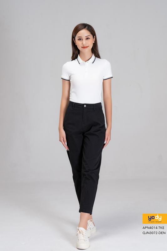 Quần Jean Kaki Nữ YODY Cạp Cao Tôn Dáng Thoải Mái Khi Vận Động - QJN3072