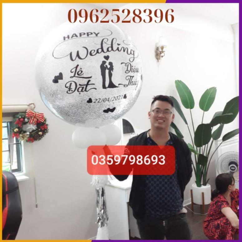 Bóng Jumbo nhũ kèm chữ decal theo yêu cầu