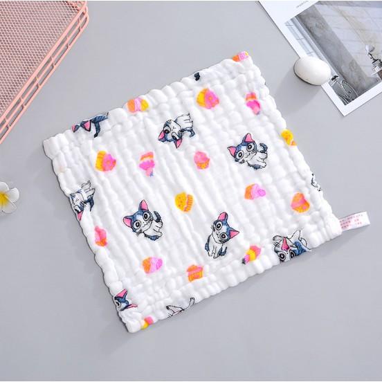 Set 5 khăn mặt xô 6 lớp mềm mại thấm hút tốt cho bé