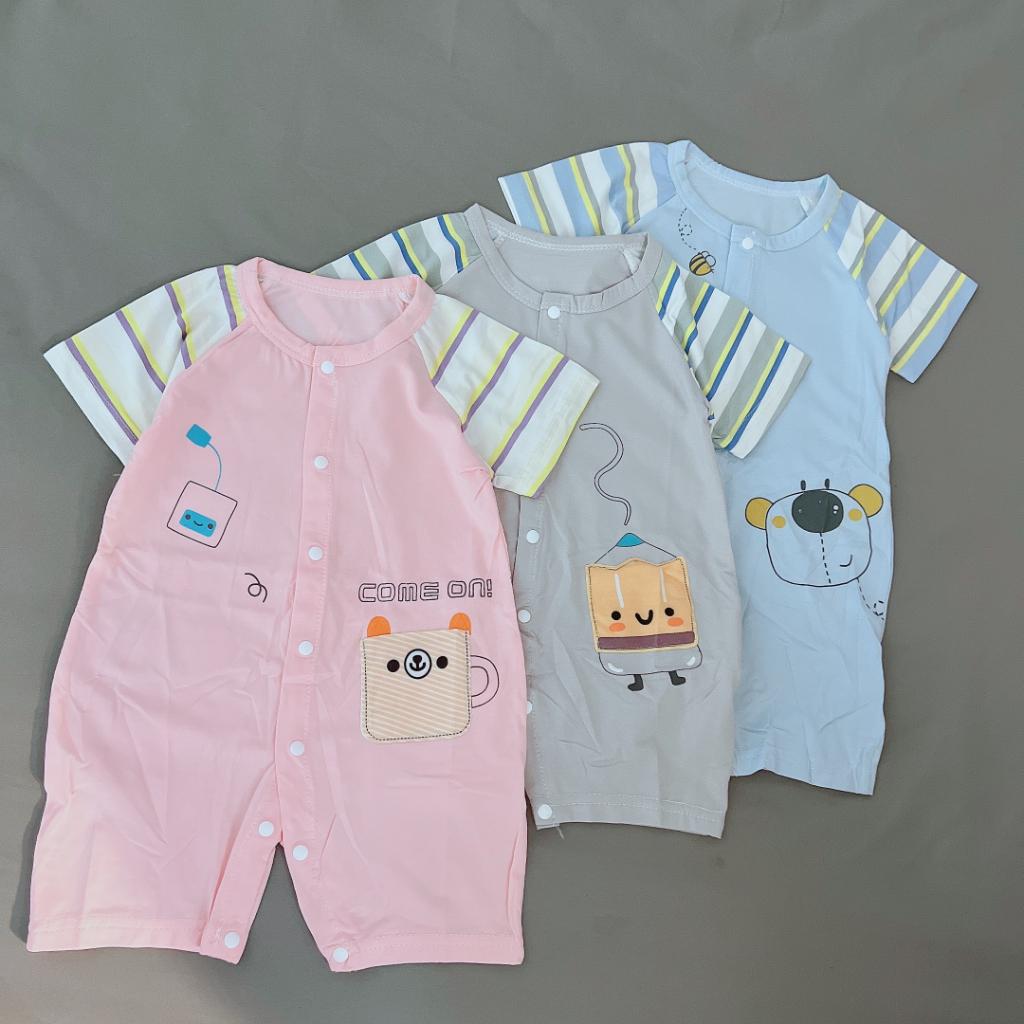 Body đùi xuất hàn cúc giữa phốii tay cho bé sơ sinh,bodysuit cộc tay hàng quảng châu cho bé trai bé gái (0- 12kg) BO1