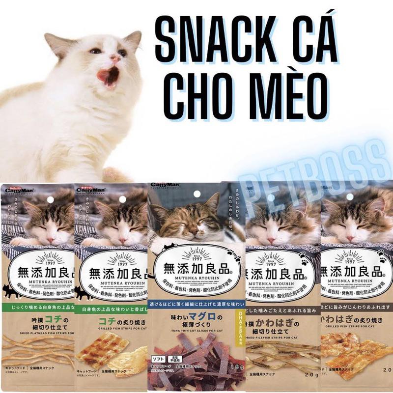 Snack thưởng cá sấy khô cho mèo CattyMan