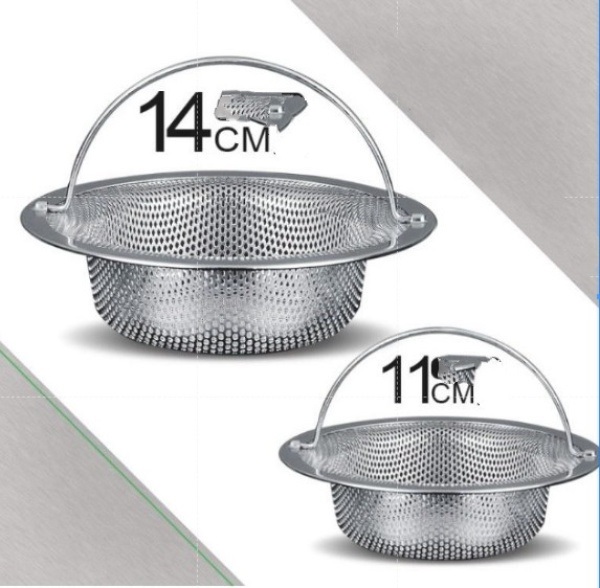 Giọ lọc rác bồn rửa bát và ga thoát nước nhà tắm hàng siêu dầy có tay cầm INOX 304