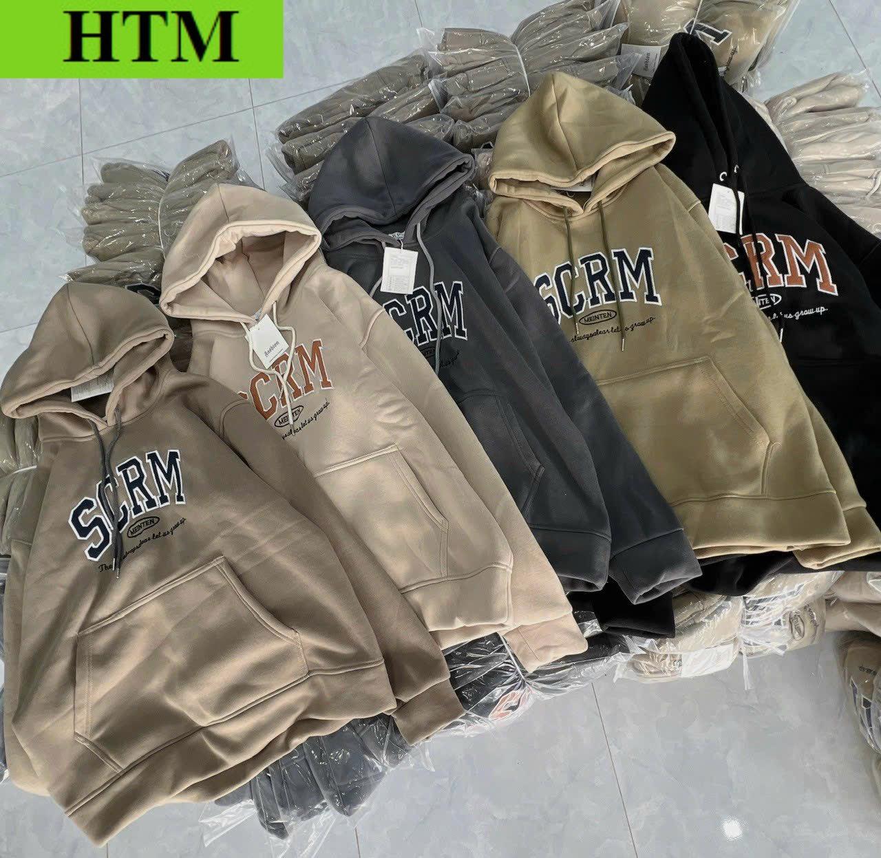Áo Khoác Nỉ Hoodie Nam Nữ Với Chất Vải Dày Dặn Mềm Mịn Dáng Form Rộng Đẹp Áo Có In Chữ SCRM Sắc Nét Áo Đẹp Hàng Hot Trend HTM FASHION