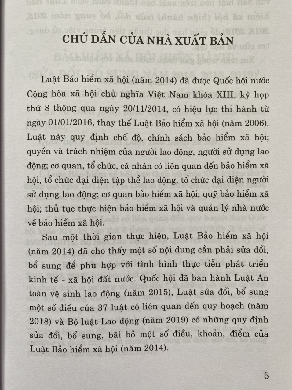 Luật Bảo Hiểm Xã Hội (hiện hành) (sửa đổi năm 2015, 2018, 2019)