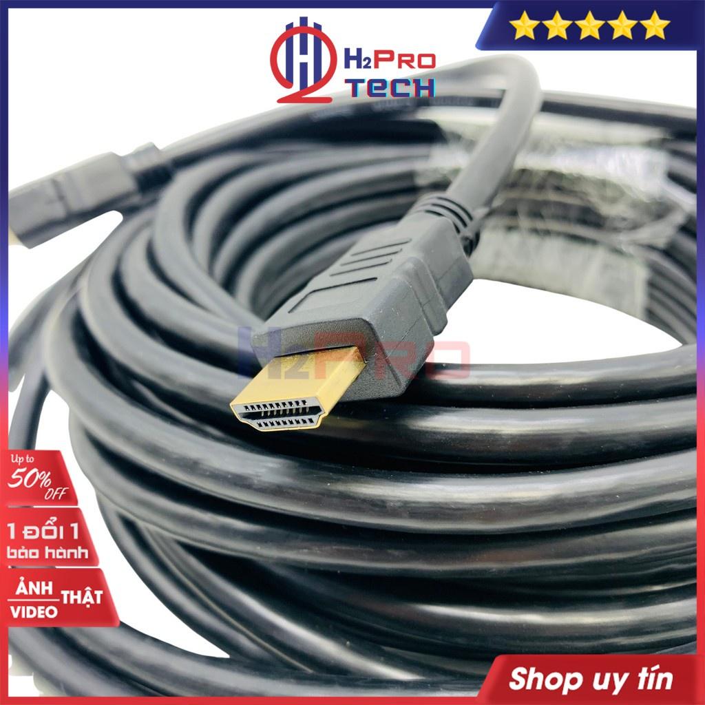 Dây HDMI, Cáp HDMI 2.0 Dài 10m, 15m, 20m Tròn Dẻo, Hỗ Trợ 4K SENNIKO HDTV, Đầu Mạ Vàng Cho TV/Máy Chiếu/ PS4-H2pro Tech