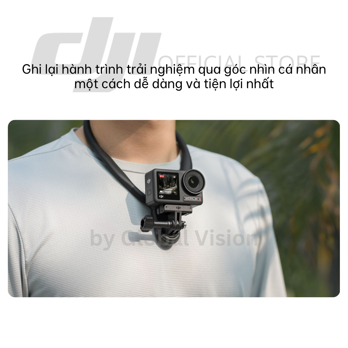 Phụ kiện đeo cổ dùng gắn máy ảnh DJI dùng cho Osmo Action camera hành động cao cấp - Hàng chính hãng