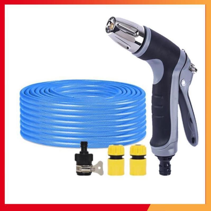 Bộ dây và vòi xịt rửa xe tưới cây tăng áp 20m  206817
