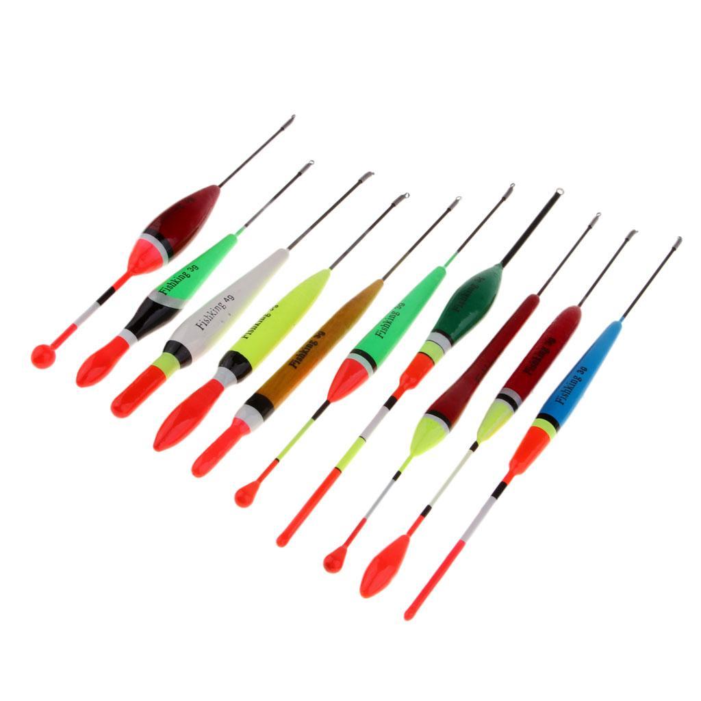 10pcs Fishing Balsa Wood Floats Bobbers Buoy Carp Coarse Fishing Tackle