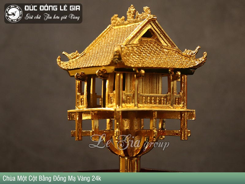 Mô Hình Chùa Một Cột Bằng Đồng Mạ Vàng - Biểu tượng văn hóa ngàn năm của Hà Nội