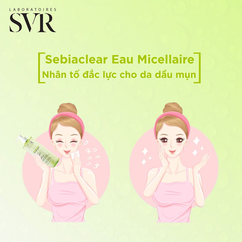 Gel rửa mặt không có xà phòng, làm sạch SVR Sebiaclear Gel Moussant 400ml