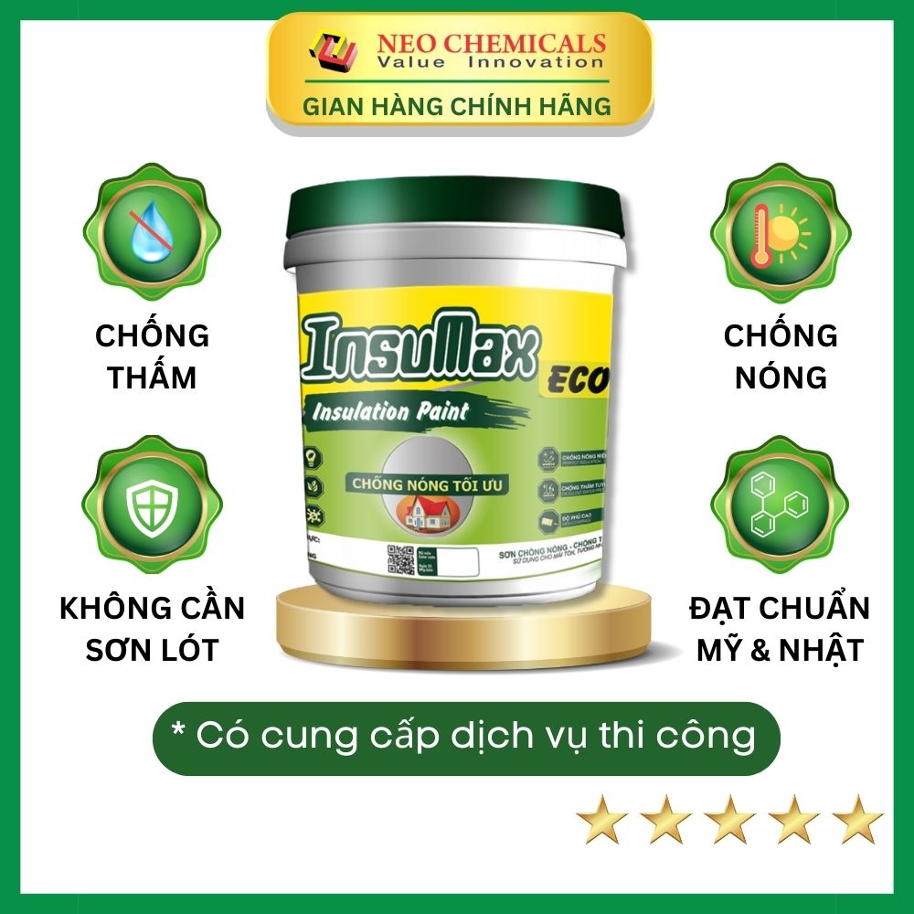 Sơn chống nóng, chống thấm TƯỜNG NHÀ InsuMax Eco - 17 Lít , sơn chống nóng cách nhiệt chống thấm cao cấp, Công Nghệ Mỹ