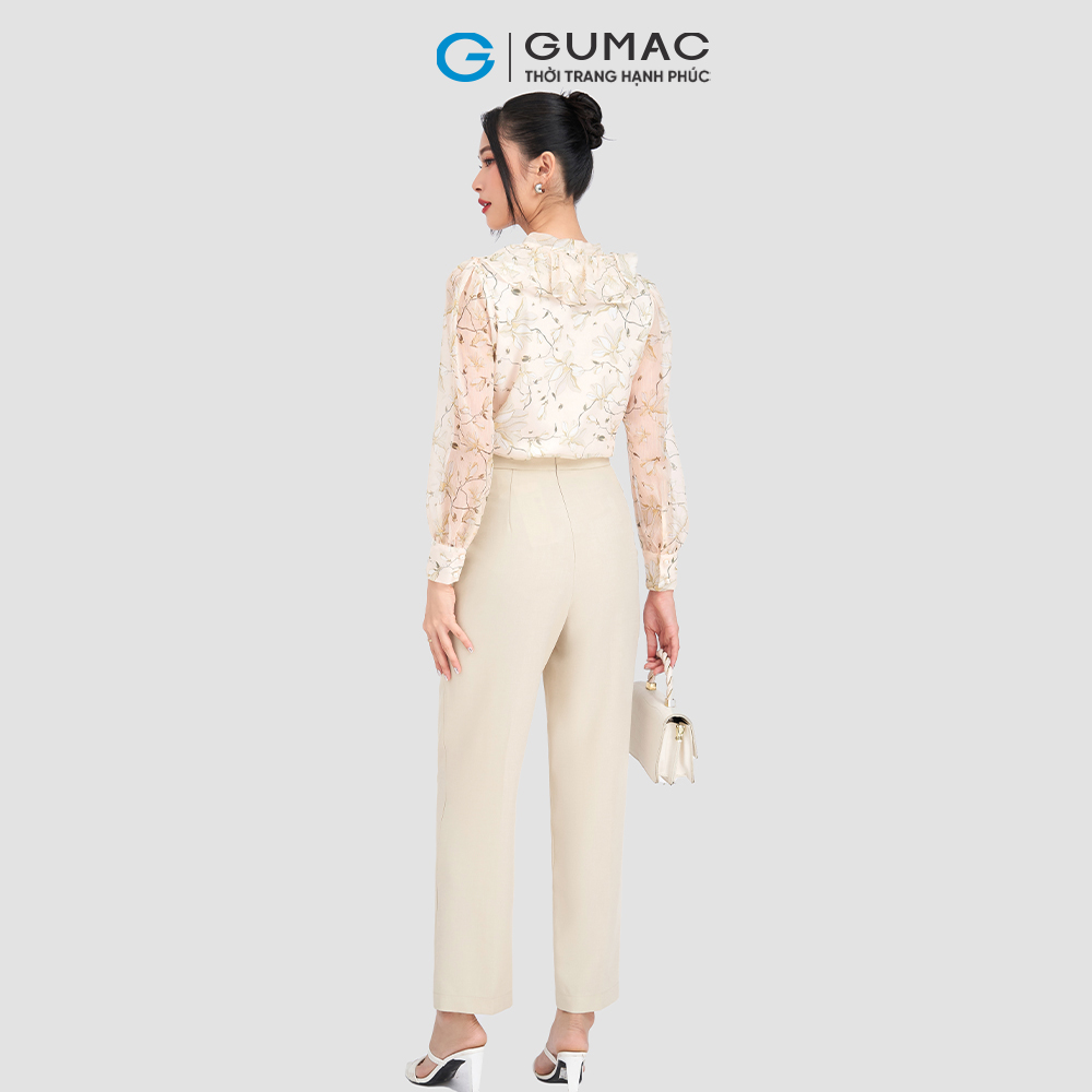 Áo bâu kiểu bèo nhún GUMAC AD03015