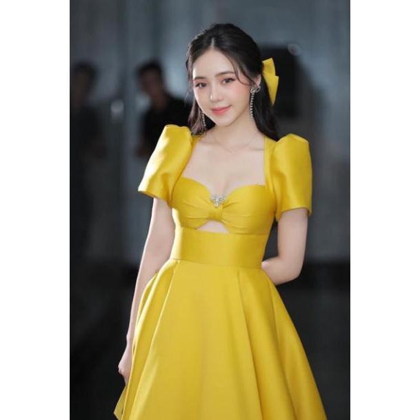 Đầm xoè công chúa khoét ngực Siêu Xinh - Size M/L đến 57kg -MS97Y MMR