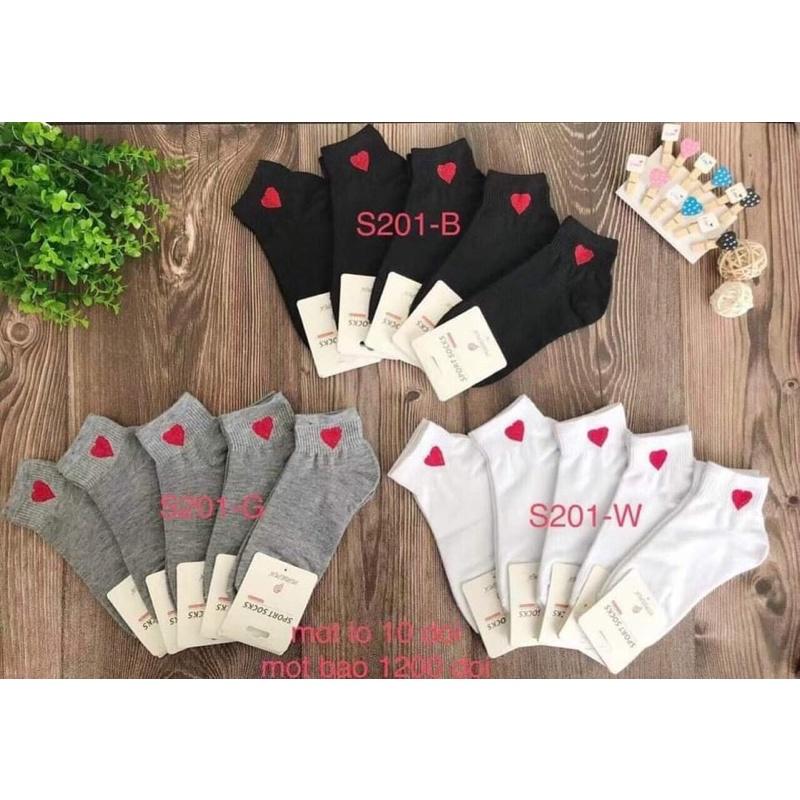 Set 10 đôi tất tim nữ cổ ngắn