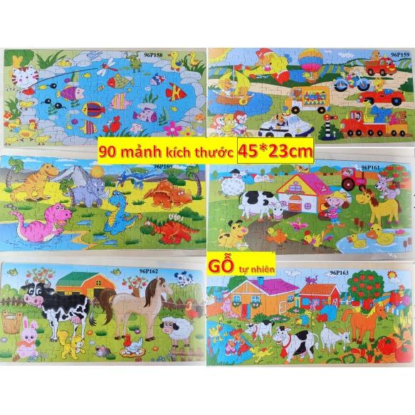 Tranh ghép hình gỗ trẻ em 96 mảnh - đồ chơi xếp hình trẻ em 96 mảnh