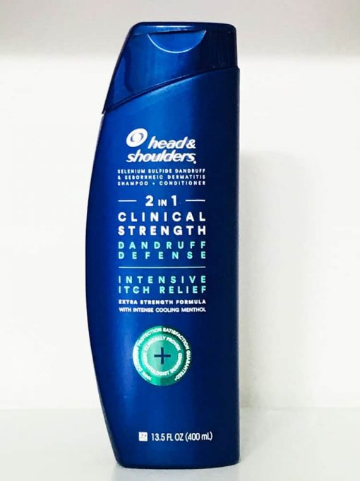 Dầu gội xả sạch gàu Head &amp; Shoulders Clinical Strength 2in1 400ml-tem xanh (Giảm ngứa chuyên sâu) ( KHÔNG XUẤT HÓA ĐƠN ĐỎ -KHÔNG CÓ TEM PHỤ )