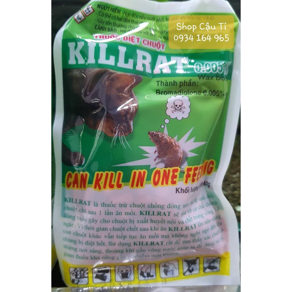 Thuốc diệt chuột Kill Rat 0.005 wax block 40g (Không cần trộn thức ăn)