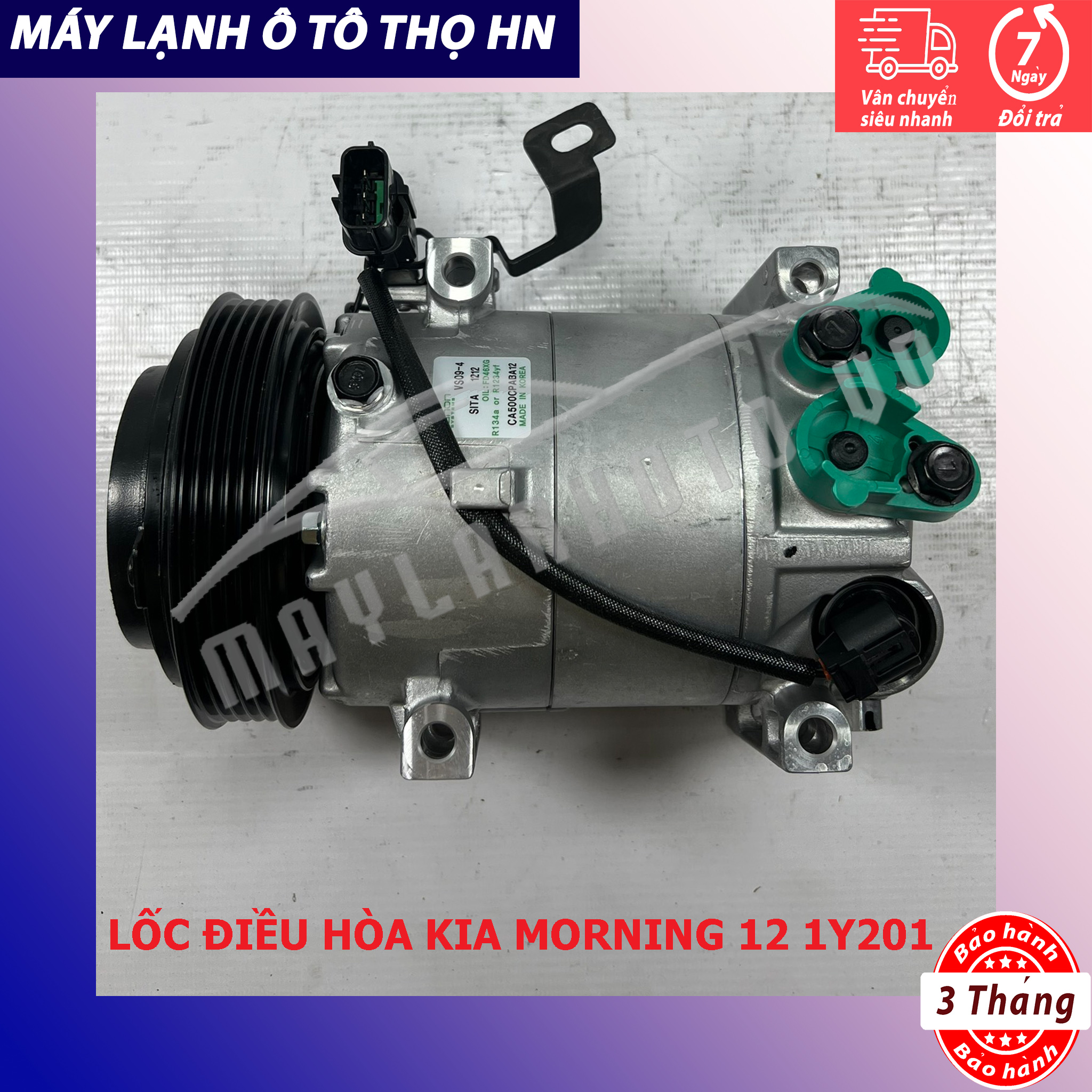 Lốc điều hòa Kia Morning 2012 2013 2014 2015 hàng Hàn Quốc 12 13 14 15 97701-1Y200/1Y201