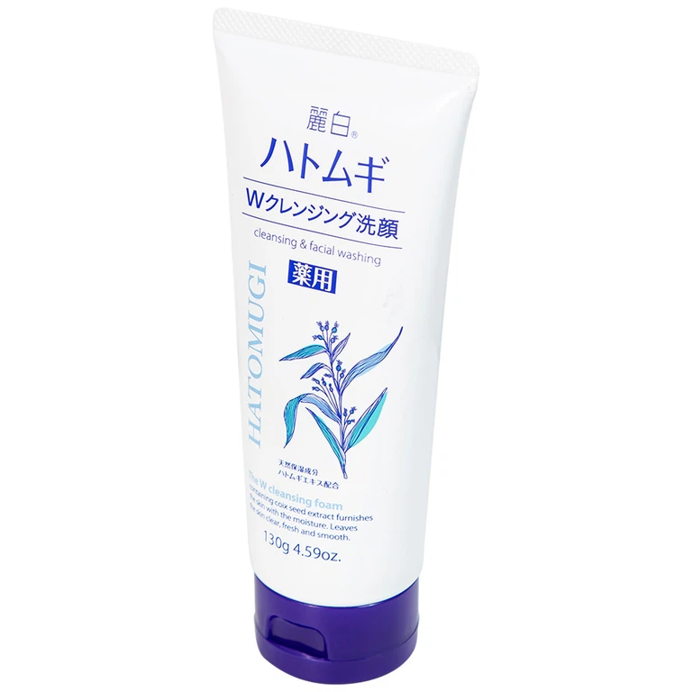 Sữa rửa mặt tẩy trang sáng da Hatomugi 130g/tuýp