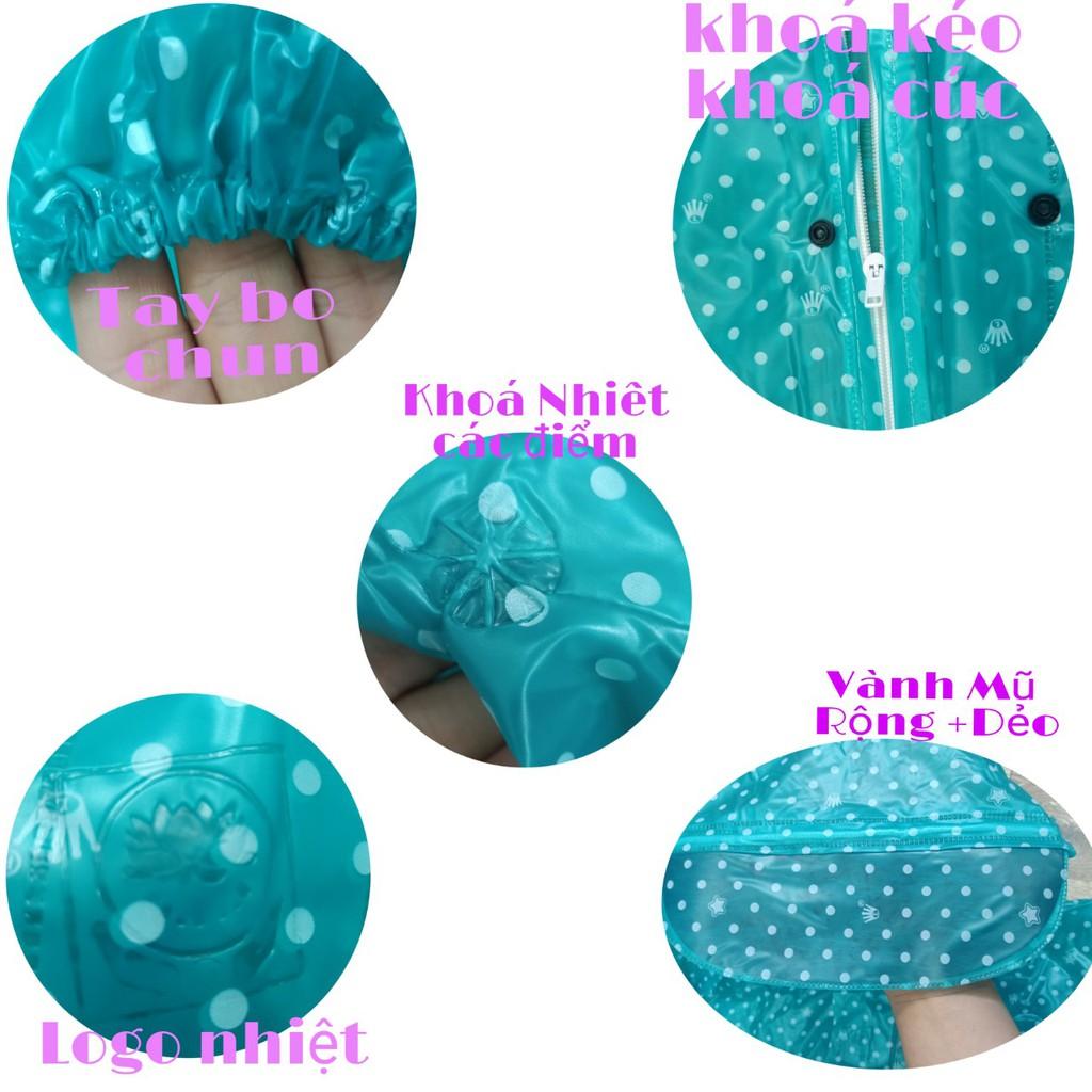 ÁO MƯA BỘ CHÚC SEN - HOA TIẾT KIM CƯƠNG - CHỐNG THẤM TUYỆT ĐỐI - CAO CẤP