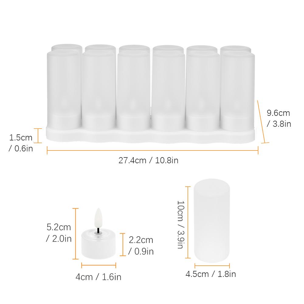Set 12 Nến Điện Tử Sạc Điện Đèn Led