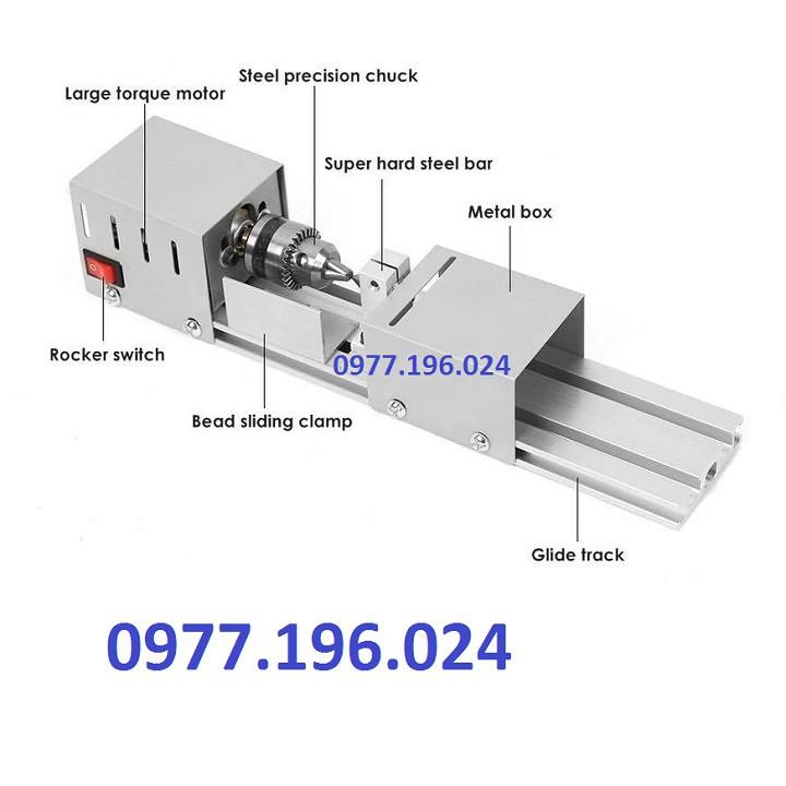 Máy tiện gỗ mini - Máy đánh bóng hạt gỗ