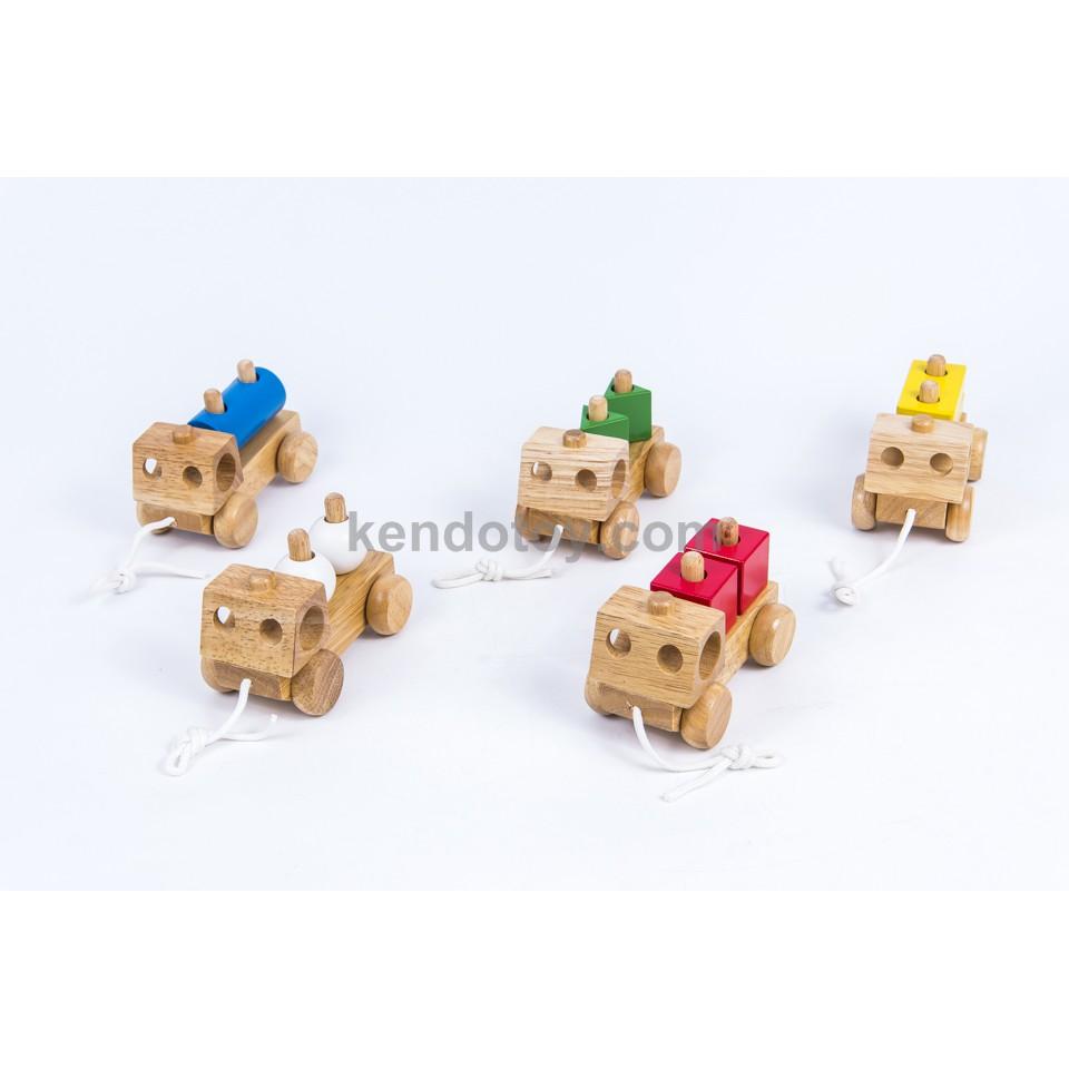 Đồ chơi gỗ vui mà học | 5 Xe chở khối
